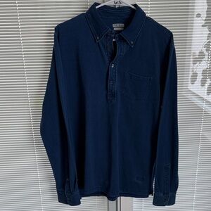 Burnham Indigo Long Sleeve Polo Size Medium